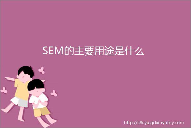 SEM的主要用途是什么