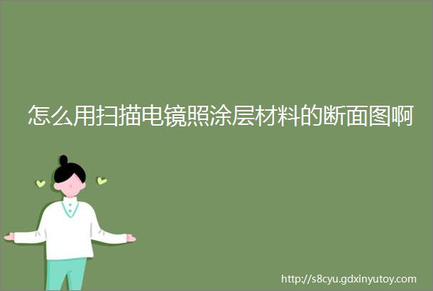 怎么用扫描电镜照涂层材料的断面图啊